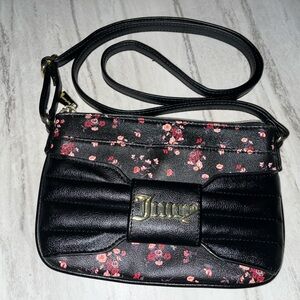 Juicy Couture Black Floral Crossbody Bag
